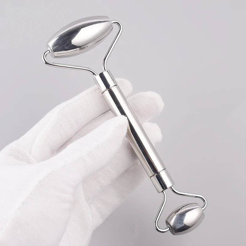 Stainless Steel Face Care Massager Facial Roller Gua Sha Tool Set Massage Neck Beauty Health Anti Wrinkle Cellulite Skin Detox